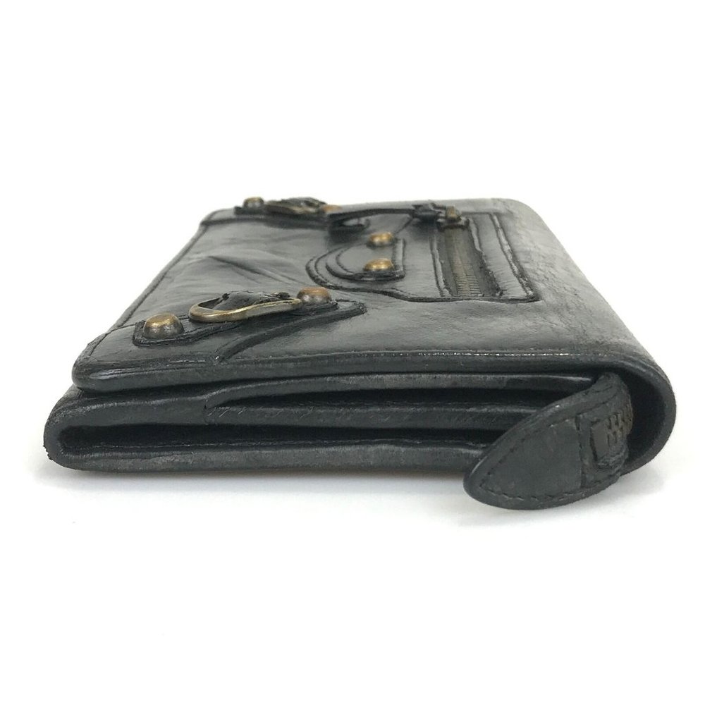 BALENCIAGA Wallet The classic Money Leather Black LambskinAuthentic fresh redye - Picture 5 of 12